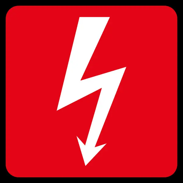 Hoog voltage plat vector pictogram — Stockvector