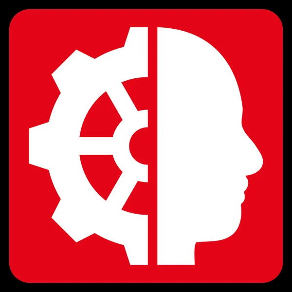 Cyborg Gear Flat vektor Icon – stockvektor