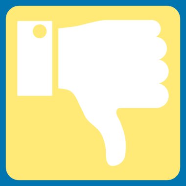 Başparmak Aşağı Düz Vektör Sembolü