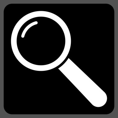 Büyüteç düz vektör simgesi