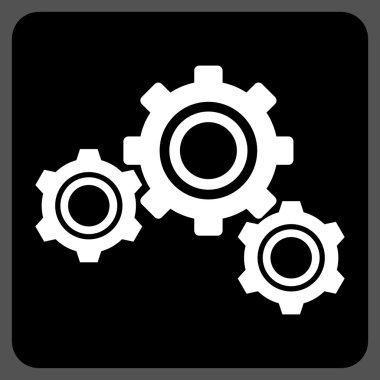 Dişliler Düz Vektör Piktogram