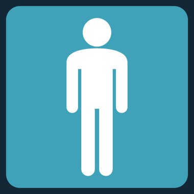 Adam düz vektör piktogram