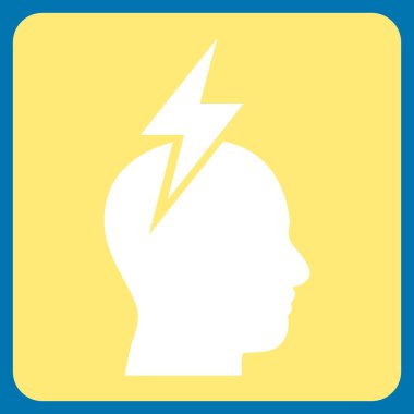 Baş ağrısı düz vektör simgesi