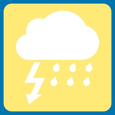 Fırtına düz vektör simgesi