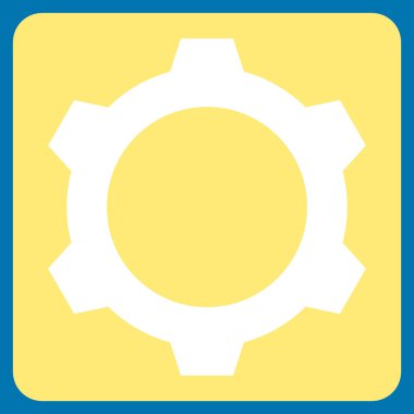 dişli düz vektör simgesi