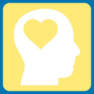 Lover Head Flat Vektör Simgesi