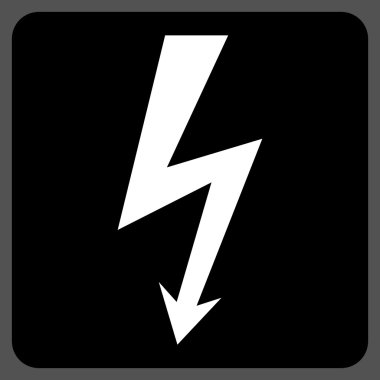 Yüksek gerilim düz vektör piktogram