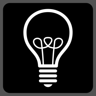 Lamba ampul düz vektör simgesi