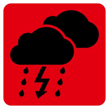 Fırtına düz vektör simgesi