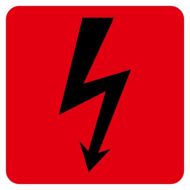 Yüksek gerilim düz vektör piktogram