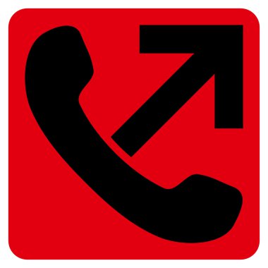 Giden arama düz vektör simgesi