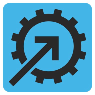 COG Tümleştirme düz vektör simgesi