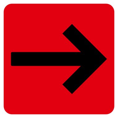 Sağ ok düz vektör piktogram