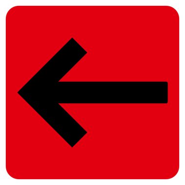 Sol ok düz vektör simgesi