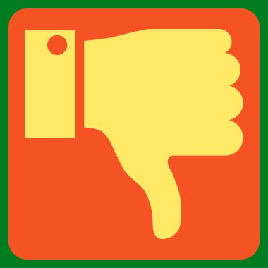 Başparmak Aşağı Düz Vektör Sembolü