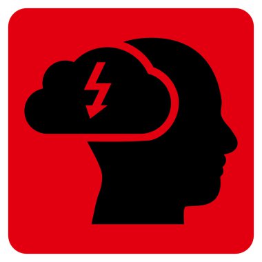 Beyin fırtınası düz vektör piktogram