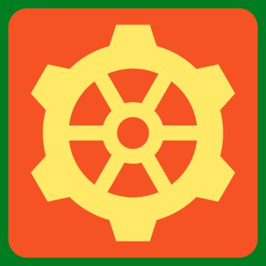 dişli düz vektör simgesi