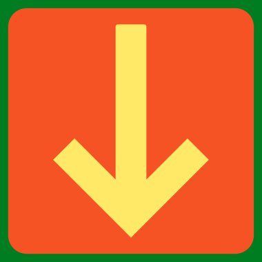 Aşağı Ok Düz Vektör Sembolü