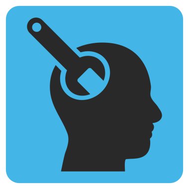 Beyin Aracı Düz Vektör Simgesi