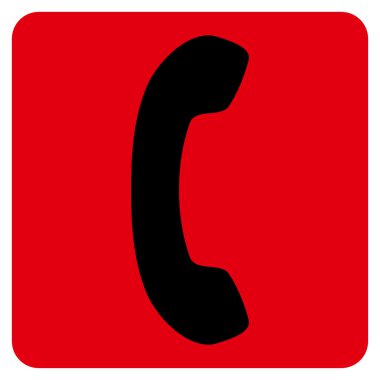 Telefon alıcı düz vektör simgesi