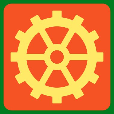 dişli düz vektör simgesi