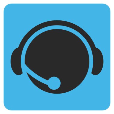 Çağrı Merkezi operatörü düz vektör piktogram