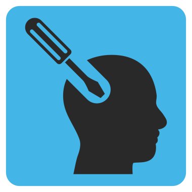 Beyin Aracı Düz Vektör Simgesi