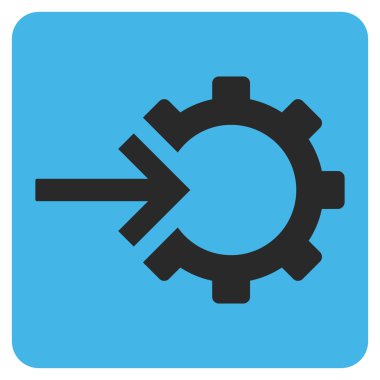 COG Tümleştirme düz vektör simgesi