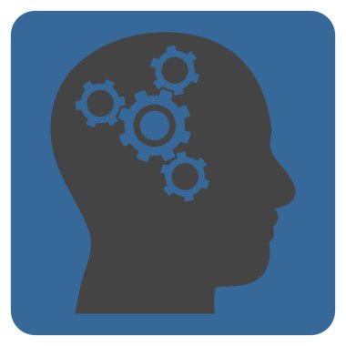 Beyin Mekaniği Düz Vektör Simgesi