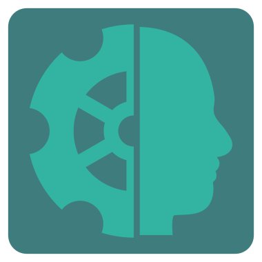 Akıl Düz Vektör Simgesi