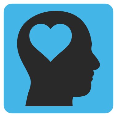 Lover Head Flat Vektör Sembolü