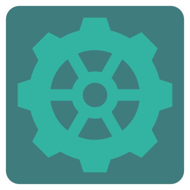 dişli düz vektör simgesi