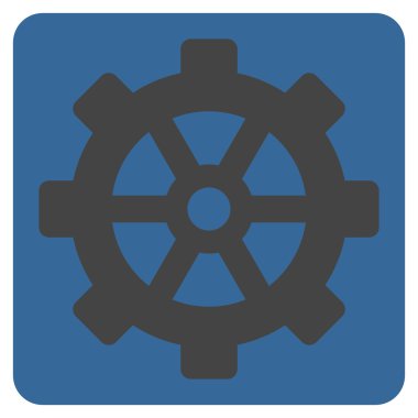 dişli düz vektör simgesi