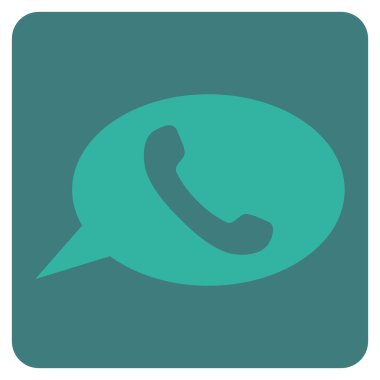 Telefon iletisi düz vektör simgesi