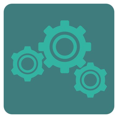 Dişliler Düz Vektör Piktogram