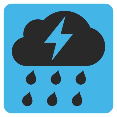 Fırtına düz vektör simgesi