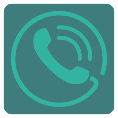 Telefon Görüşmesi Düz Vektör Sembolü