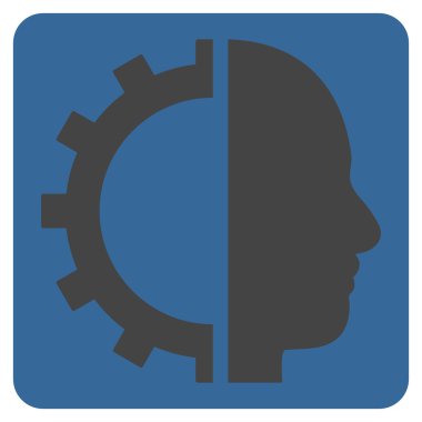 Cyborg Gear Flat Vektör Sembolü