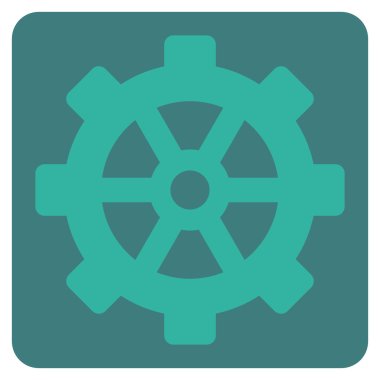 dişli düz vektör simgesi