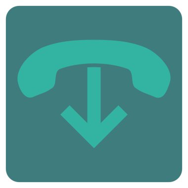 Düz vektör piktogram telefon asmak