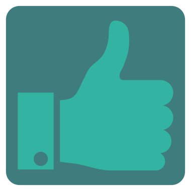 Başparmak yukarı düz vektör simgesi