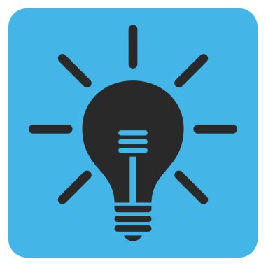 Ampul düz vektör piktogram