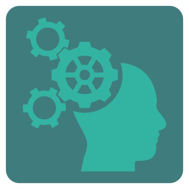 Beyin Mekaniği Düz Vektör Simgesi