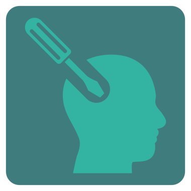 Beyin Aracı Düz Vektör Simgesi