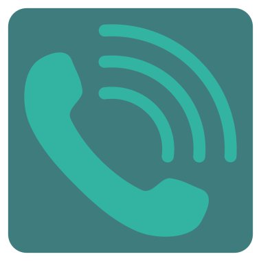 Telefon görüşmesi düz vektör piktogram