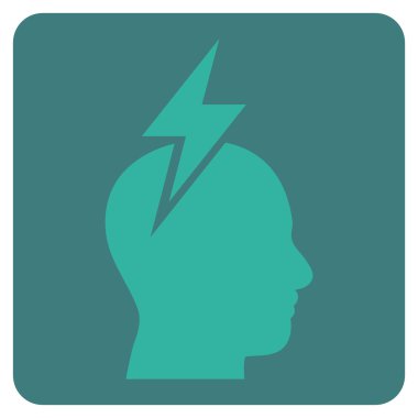 Baş ağrısı düz vektör simgesi