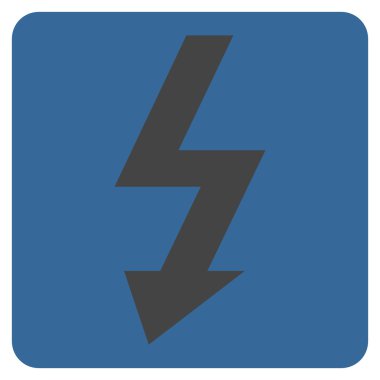 Yüksek Gerilim Düz Vektör Simgesi