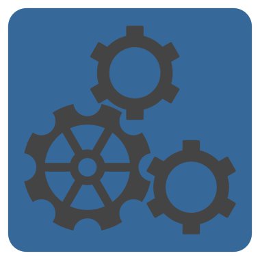 Dişliler Düz Vektör Piktogram