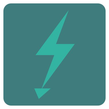 Elektrik Strike düz vektör piktogram