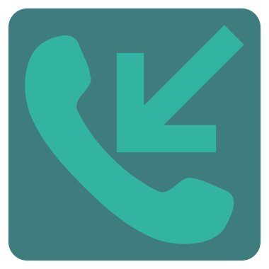 Gelen çağrı düz vektör piktogram